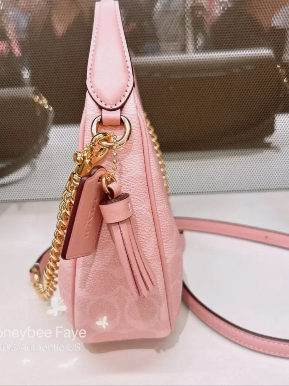 NWT Coach Carmen Mini Crossbody Bag CAM83 Powder Pink